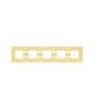 Рамка на 5 постов гор/верт FEDE EMPORIO, gold white patina FD01375OP