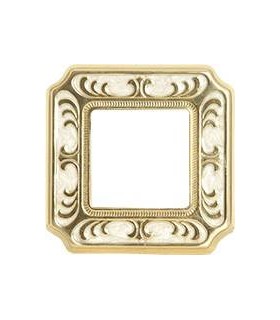 Рамка на 1 пост гор/верт FEDE SMALTO ITALIANO SIENA, pearl white FD01351OPEN