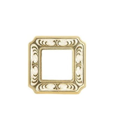 Рамка на 1 пост гор/верт FEDE SMALTO ITALIANO SIENA, pearl white FD01351OPEN