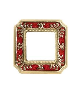 Рамка на 1 пост гор/верт FEDE SMALTO ITALIANO SIENA, ruby red FD01351ROEN