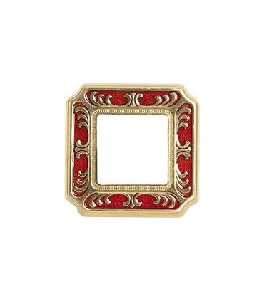 Рамка на 1 пост гор/верт FEDE SMALTO ITALIANO SIENA, ruby red FD01351ROEN