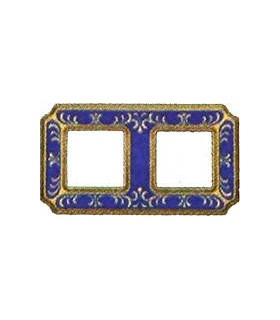 Рамка на 2 поста гор/верт FEDE SMALTO ITALIANO SIENA, blue sapphire FD01352AZEN