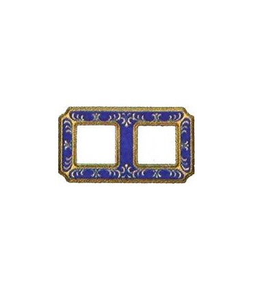 Рамка на 2 поста гор/верт FEDE SMALTO ITALIANO SIENA, blue sapphire FD01352AZEN