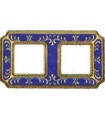 Рамка на 2 поста гор/верт FEDE SMALTO ITALIANO SIENA, blue sapphire FD01352AZEN
