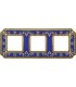 Рамка на 3 поста гор/верт FEDE SMALTO ITALIANO SIENA, blue sapphire FD01353AZEN