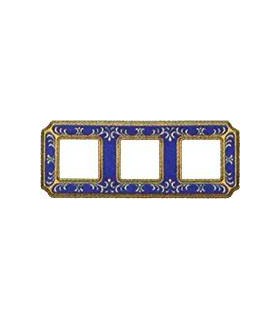 Рамка на 3 поста гор/верт FEDE SMALTO ITALIANO SIENA, blue sapphire FD01353AZEN