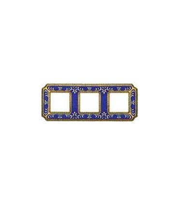 Рамка на 3 поста гор/верт FEDE SMALTO ITALIANO SIENA, blue sapphire FD01353AZEN