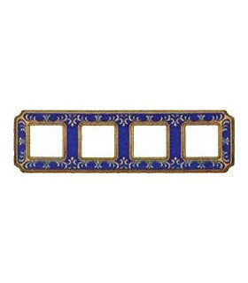Рамка на 4 поста гор/верт FEDE SMALTO ITALIANO SIENA, blue sapphire FD01354AZEN