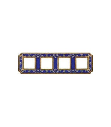 Рамка на 4 поста гор/верт FEDE SMALTO ITALIANO SIENA, blue sapphire FD01354AZEN