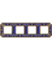Рамка на 4 поста гор/верт FEDE SMALTO ITALIANO SIENA, blue sapphire FD01354AZEN