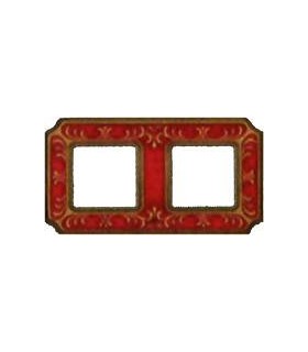 Рамка на 2 поста гор/верт FEDE SMALTO ITALIANO SIENA, ruby red FD01352ROEN
