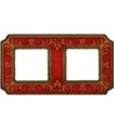 Рамка на 2 поста гор/верт FEDE SMALTO ITALIANO SIENA, ruby red FD01352ROEN