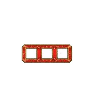 Рамка на 3 поста гор/верт FEDE SMALTO ITALIANO SIENA, ruby red FD01353ROEN