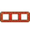 Рамка на 3 поста гор/верт FEDE SMALTO ITALIANO SIENA, ruby red FD01353ROEN