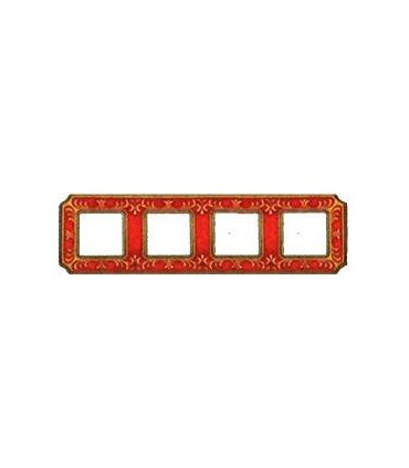 Рамка на 4 поста гор/верт FEDE SMALTO ITALIANO SIENA, ruby red FD01354ROEN