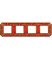 Рамка на 4 поста гор/верт FEDE SMALTO ITALIANO SIENA, ruby red FD01354ROEN