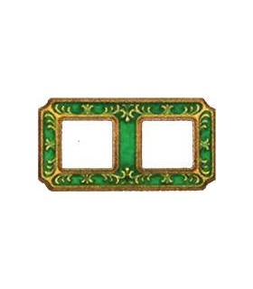 Рамка на 2 поста гор/верт FEDE SMALTO ITALIANO SIENA, esmerald green FD01352VEEN