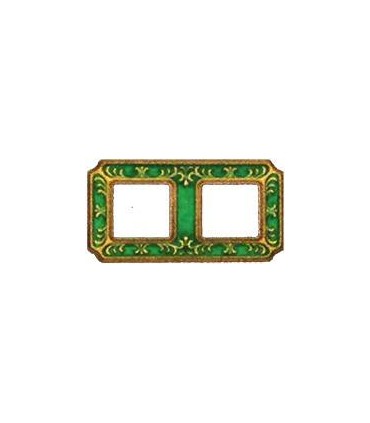 Рамка на 2 поста гор/верт FEDE SMALTO ITALIANO SIENA, esmerald green FD01352VEEN