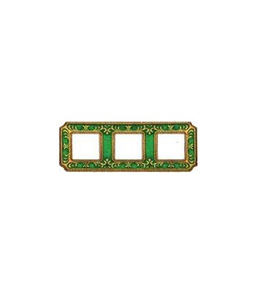 Рамка на 3 поста гор/верт FEDE SMALTO ITALIANO SIENA, esmerald green FD01353VEEN