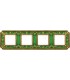 Рамка на 4 поста гор/верт FEDE SMALTO ITALIANO SIENA, esmerald green FD01354VEEN