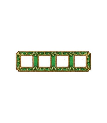Рамка на 4 поста гор/верт FEDE SMALTO ITALIANO SIENA, esmerald green FD01354VEEN