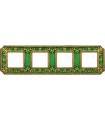 Рамка на 4 поста гор/верт FEDE SMALTO ITALIANO SIENA, esmerald green FD01354VEEN