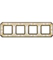 Рамка на 4 поста гор/верт FEDE SMALTO ITALIANO SIENA, pearl white FD01354OPEN