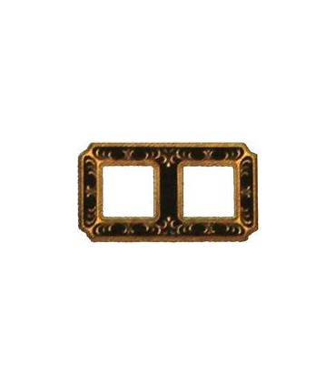 Рамка на 2 поста гор/верт FEDE SMALTO ITALIANO SIENA, jet black FD01352NEEN