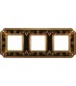 Рамка на 3 поста гор/верт FEDE SMALTO ITALIANO SIENA, jet black FD01353NEEN