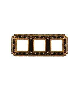 Рамка на 3 поста гор/верт FEDE SMALTO ITALIANO SIENA, jet black FD01353NEEN