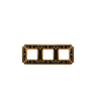 Рамка на 3 поста гор/верт FEDE SMALTO ITALIANO SIENA, jet black FD01353NEEN