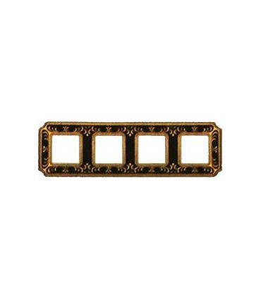Рамка на 4 поста гор/верт FEDE SMALTO ITALIANO SIENA, jet black FD01354NEEN