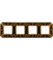 Рамка на 4 поста гор/верт FEDE SMALTO ITALIANO SIENA, jet black FD01354NEEN