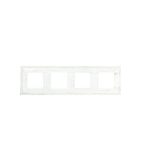 Рамка на 4 поста гор/верт FEDE MADRID, white decape FD01244BD
