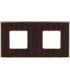 Рамка на 2 поста гор/верт FEDE VINTAGE TAPESTRY, alicocobrown - bright gold FD01322AOB