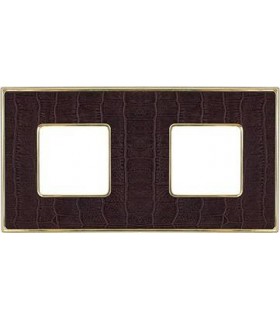 Рамка на 2 поста гор/верт FEDE VINTAGE TAPESTRY, alicocobrown - bright gold FD01322AOB
