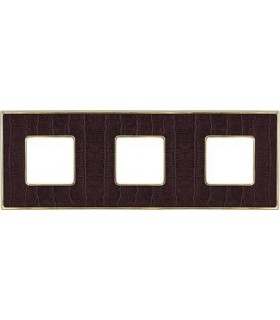 Рамка на 3 поста гор/верт FEDE VINTAGE TAPESTRY, alicocobrown - bright gold FD01323AOB