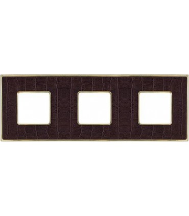 Рамка на 3 поста гор/верт FEDE VINTAGE TAPESTRY, alicocobrown - bright gold FD01323AOB