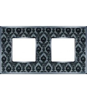 Рамка на 2 поста гор/верт FEDE VINTAGE TAPESTRY, decornoir - bright chrome FD01322DNCB