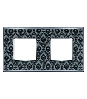Рамка на 2 поста гор/верт FEDE VINTAGE TAPESTRY, decornoir - bright chrome FD01322DNCB