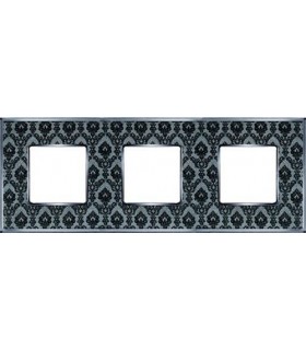 Рамка на 3 поста гор/верт FEDE VINTAGE TAPESTRY, decornoir - bright chrome FD01323DNCB
