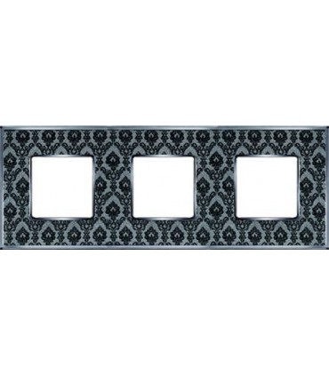 Рамка на 3 поста гор/верт FEDE VINTAGE TAPESTRY, decornoir - bright chrome FD01323DNCB