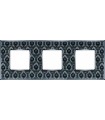 Рамка на 3 поста гор/верт FEDE VINTAGE TAPESTRY, decornoir - bright chrome FD01323DNCB
