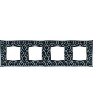 Рамка на 4 поста гор/верт FEDE VINTAGE TAPESTRY, decornoir - bright chrome FD01324DNCB