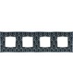 Рамка на 4 поста гор/верт FEDE VINTAGE TAPESTRY, decornoir - bright chrome FD01324DNCB
