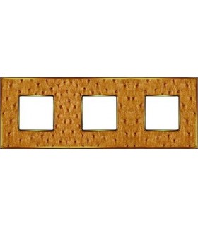 Рамка на 3 поста гор/верт FEDE VINTAGE TAPESTRY, alienagold - bright gold FD01323GOB