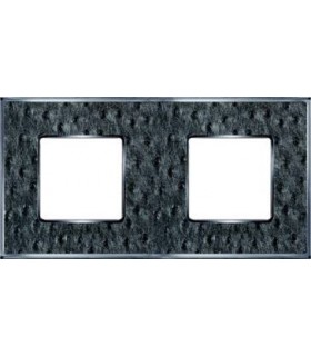 Рамка на 2 поста гор/верт FEDE VINTAGE TAPESTRY, alienasilver - bright chrome FD01322SCB