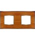 Рамка на 2 поста гор/верт FEDE VINTAGE WOOD, cherry-bright chrome FD01312CCB