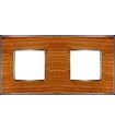 Рамка на 2 поста гор/верт FEDE VINTAGE WOOD, cherry-bright chrome FD01312CCB