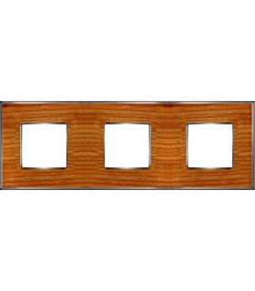 Рамка на 3 поста гор/верт FEDE VINTAGE WOOD, cherry-bright chrome FD01313CCB